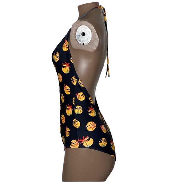 Onia Nina Deep V Halter Scoop Back Hawaii Swimsuit - Picture 3 of 4